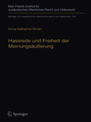 cover image of Hassrede und Freiheit der Meinungsäußerung